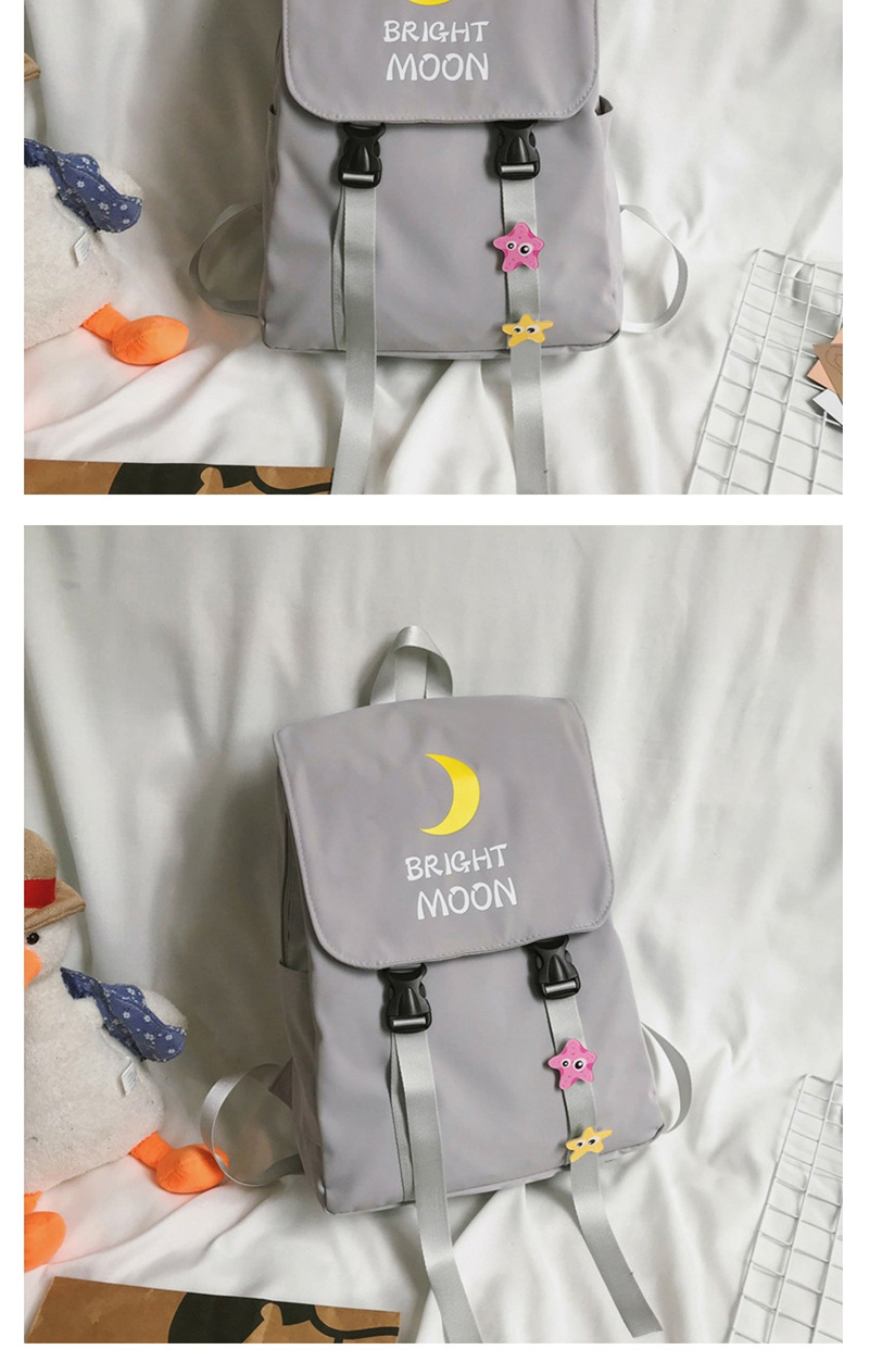 Fashion Green Moon Letter Printed Backpack,Backpack