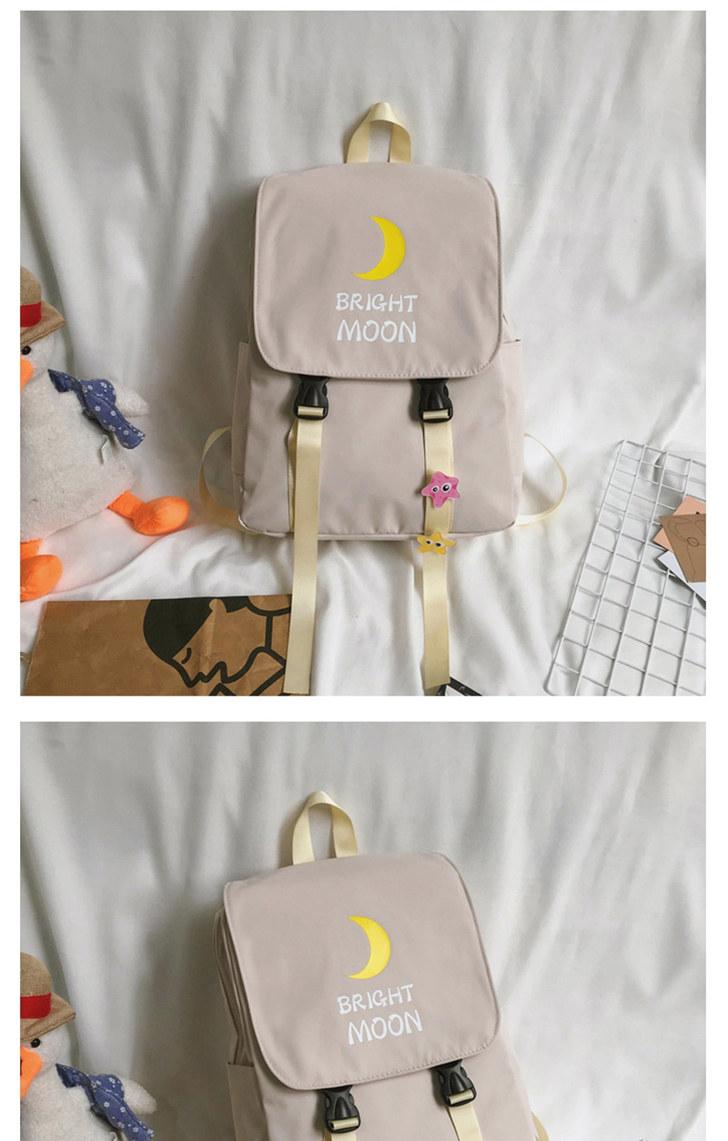 Fashion Gray Moon Letter Printed Backpack,Backpack
