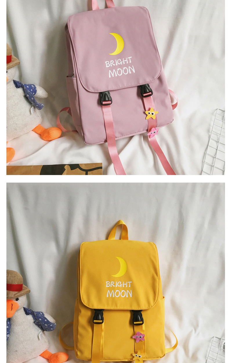 Fashion Pink Moon Letter Printed Backpack,Backpack