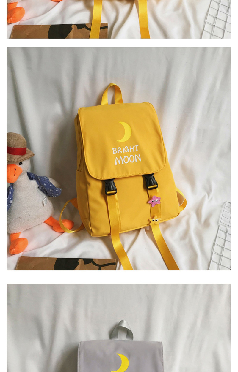 Fashion Yellow Moon Letter Printed Backpack,Backpack