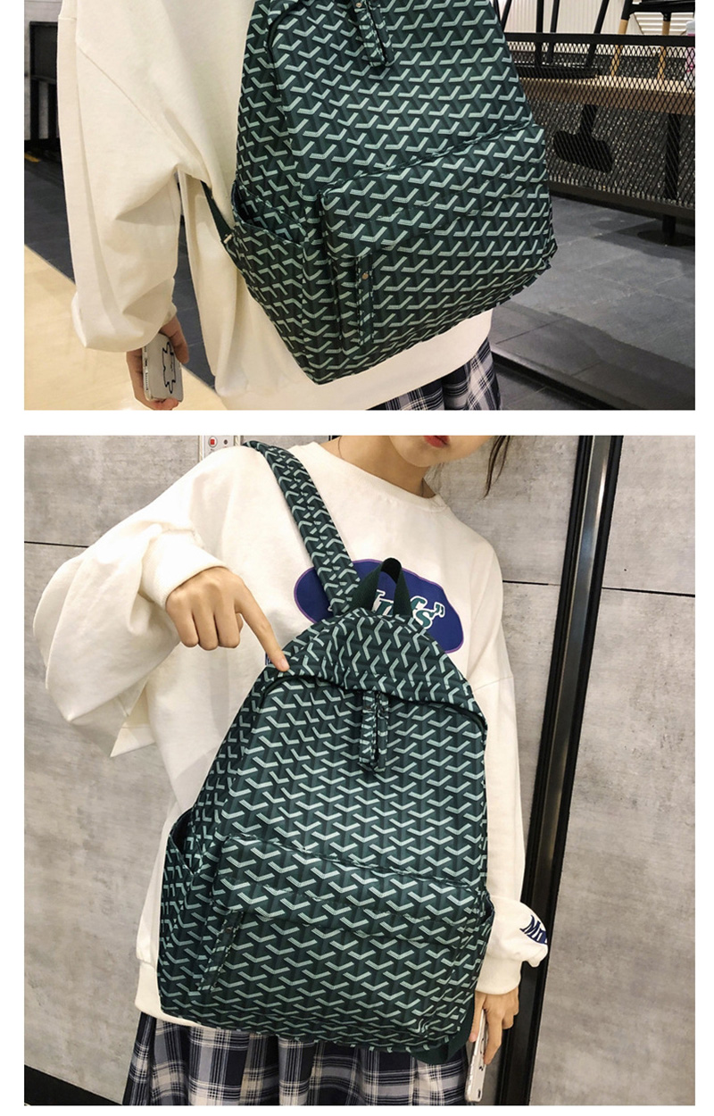 Fashion Green Printed Shoulder Bag,Backpack