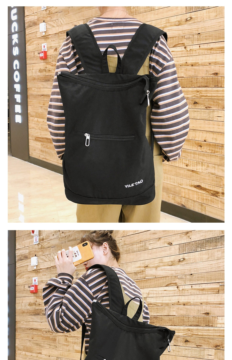 Fashion Black Letter Embroidery Backpack,Backpack