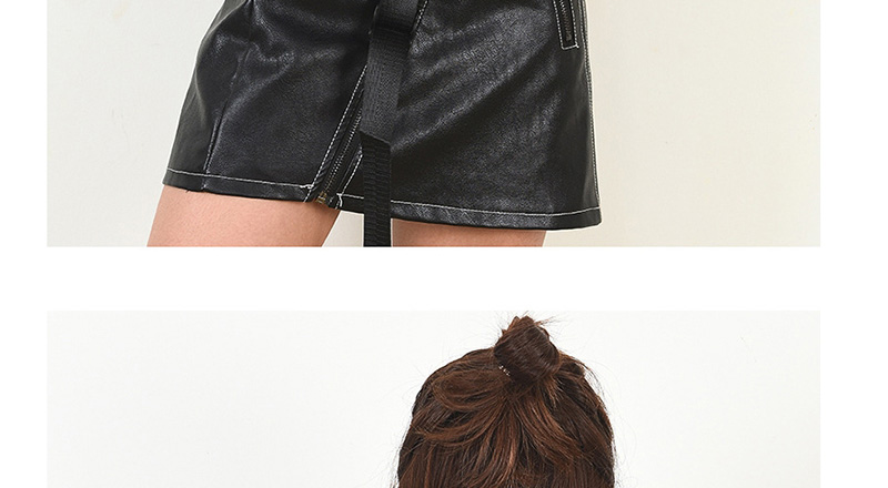 Fashion Black Send Pendant Ribbon Splicing Backpack,Backpack