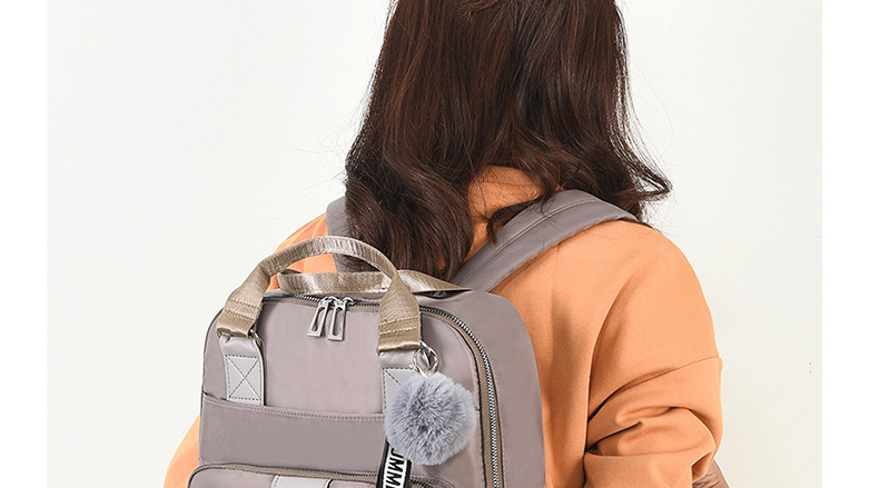 Fashion Khaki Send Pendant Ribbon Splicing Backpack,Backpack