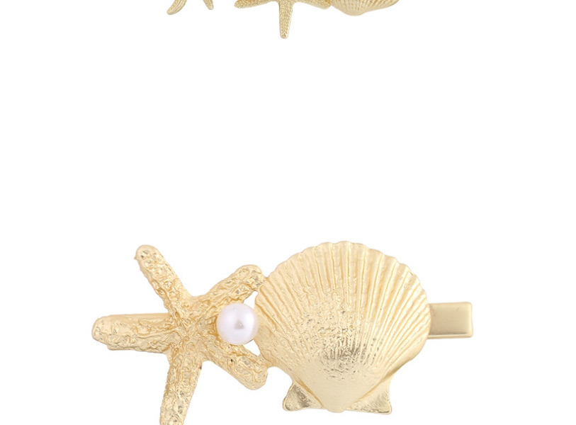Fashion Starfish + Shell + Rhinestone Alloy Starfish Shell Pearl Conch Hairpin,Hairpins