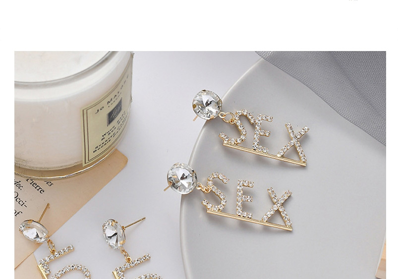 Fashion Gold Diamond Earrings,Drop Earrings