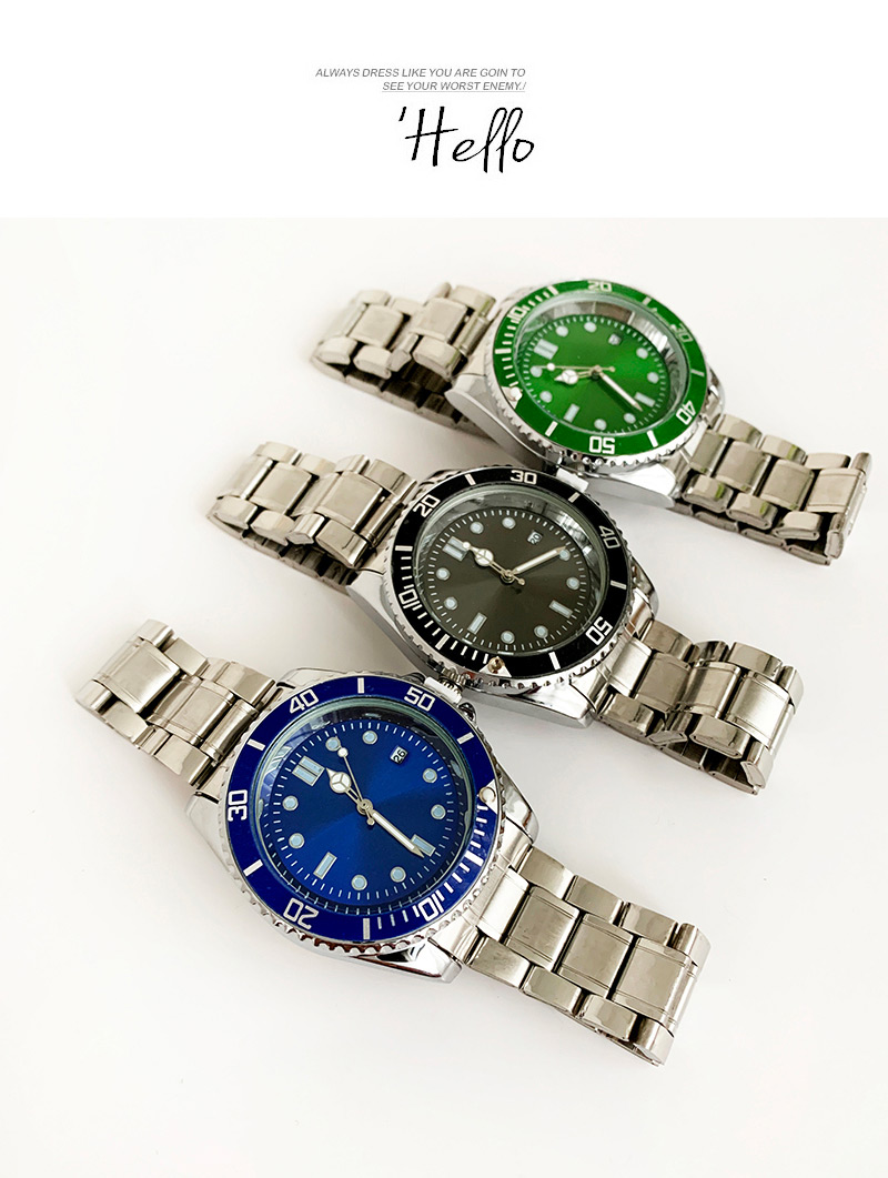 Fashion Green Alloy Electronic Element Chain Watch,Men