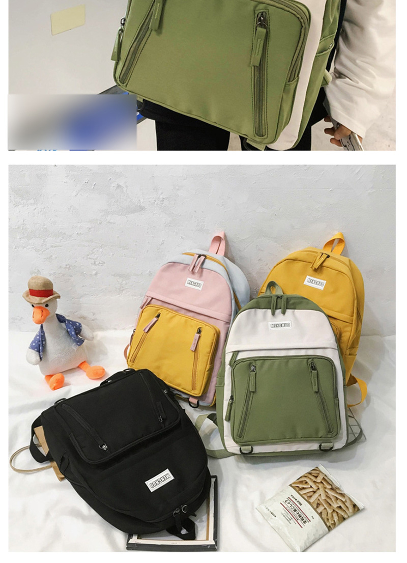 Fashion Yellow Colorblock Backpack,Backpack