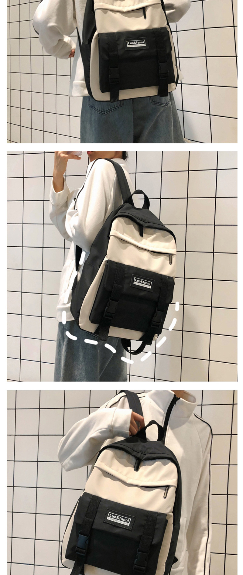 Fashion Yellow Contrast Shoulder Bag,Backpack