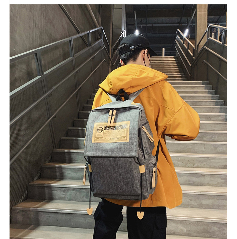 Fashion Gray Oxford Cloth Backpack,Backpack