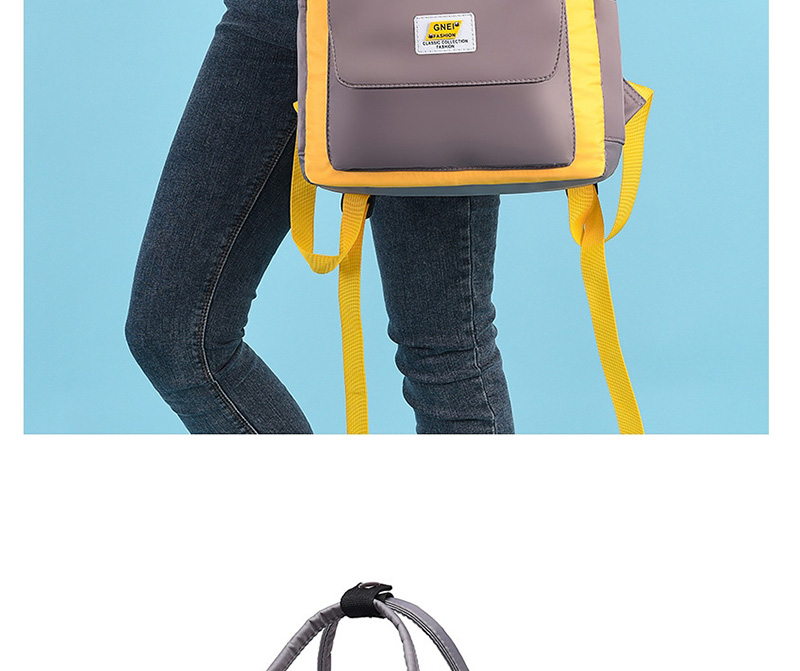 Fashion Yellow Contrast Stitching Backpack,Messenger bags
