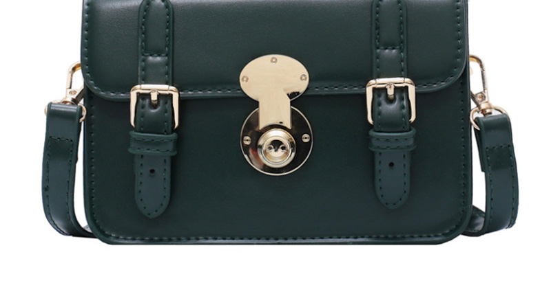 Fashion Dark Red Lock Single Shoulder Messenger Bag,Handbags