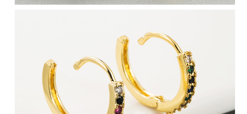 Fashion Color Copper Micro-inlaid Zircon Eye Studs,Drop Earrings