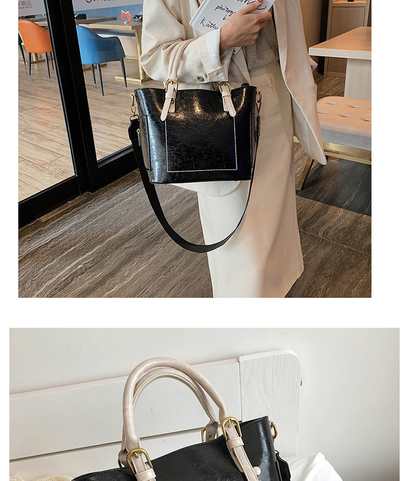 Fashion Blue Broadband Contrast Shoulder Messenger Bag,Handbags