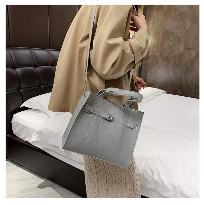 Fashion Khaki Belt Buckle Portable Slung Shoulder Bag,Handbags