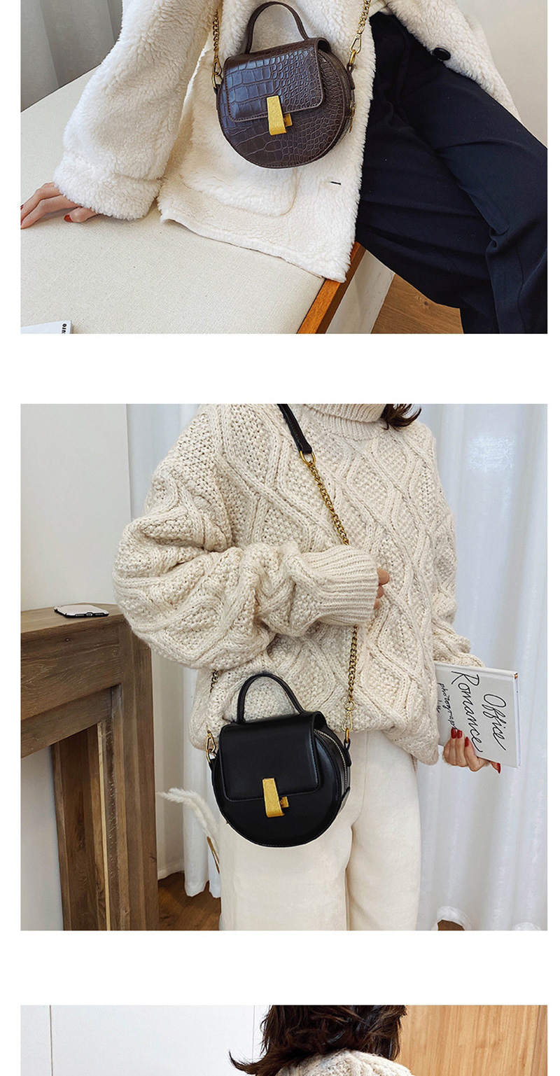 Fashion Plain Coffee Color Chain Hand Shoulder Shoulder Bag,Handbags