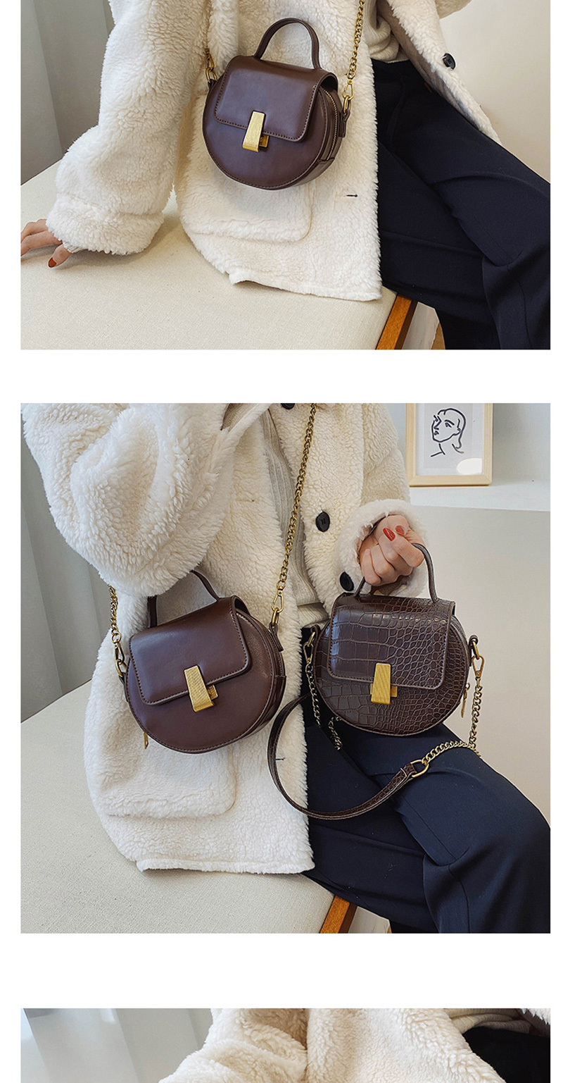 Fashion Crocodile Pattern Black Chain Hand Shoulder Shoulder Bag,Handbags