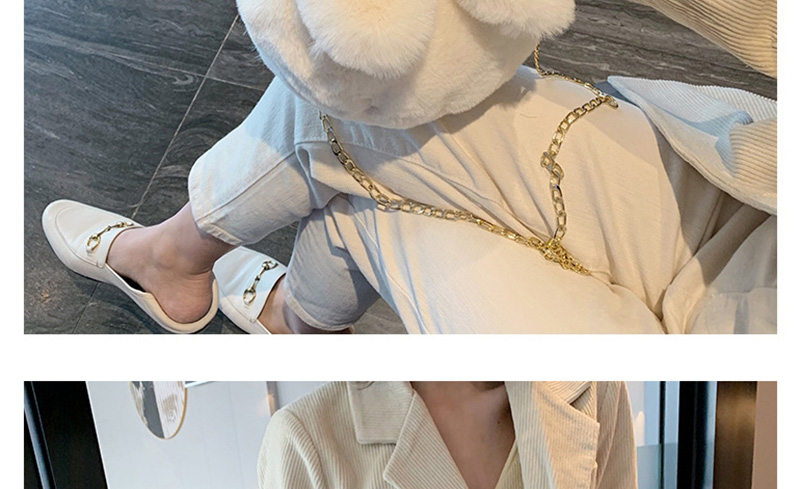 Fashion White Cartoon Plush Chain Hand Shoulder Shoulder Bag,Handbags