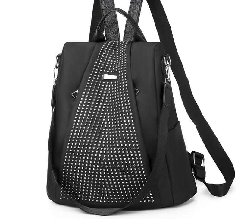 Fashion Black Rivet Shoulder Bag,Backpack