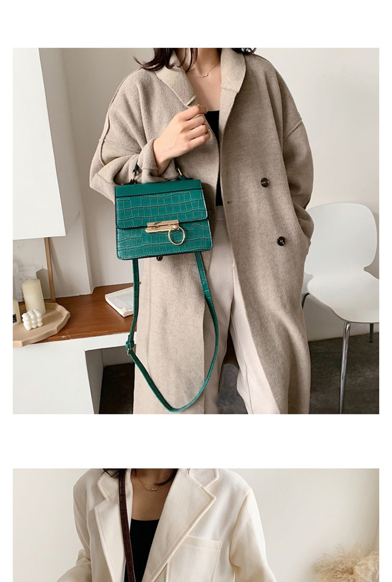 Fashion Brown Stone Pattern Stitching Slung Shoulder Bag,Handbags