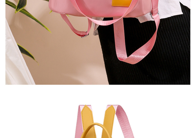 Fashion Pink Labeling Lips Anti-theft Nylon Double Shoulder,Backpack