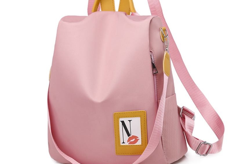 Fashion Black Labeling Lips Anti-theft Nylon Double Shoulder,Backpack