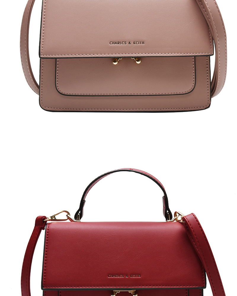Fashion Red Bronzed Letter Locks With Hand-sleeve Shoulder Bag,Handbags