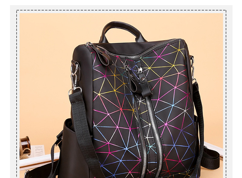 Fashion Black Oxford Crossbody Backpack,Backpack