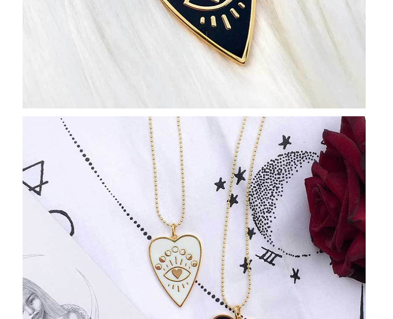 Fashion Black Gold-plated Love Eye Necklace,Pendants