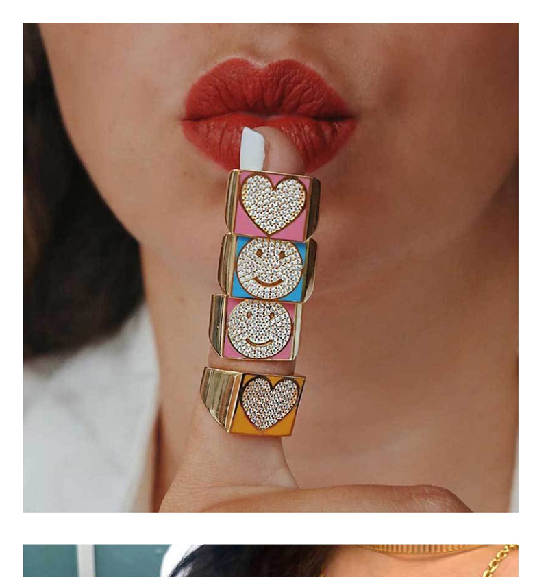 Fashion Pink Love Gold-plated Oil-loving Closed Ring,Fashion Rings