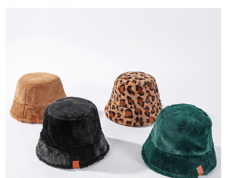Fashion Camel Leopard Leopard-printed Velvet Hat,Knitting Wool Hats