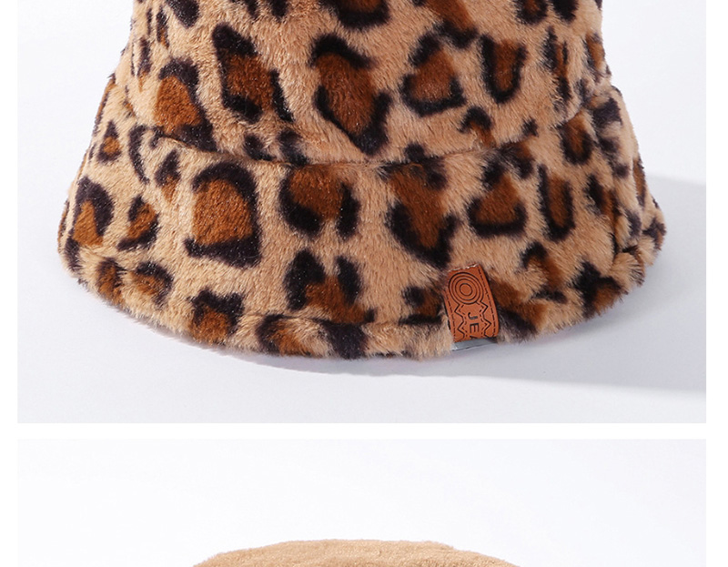 Fashion Armygreen Leopard-printed Velvet Hat,Knitting Wool Hats