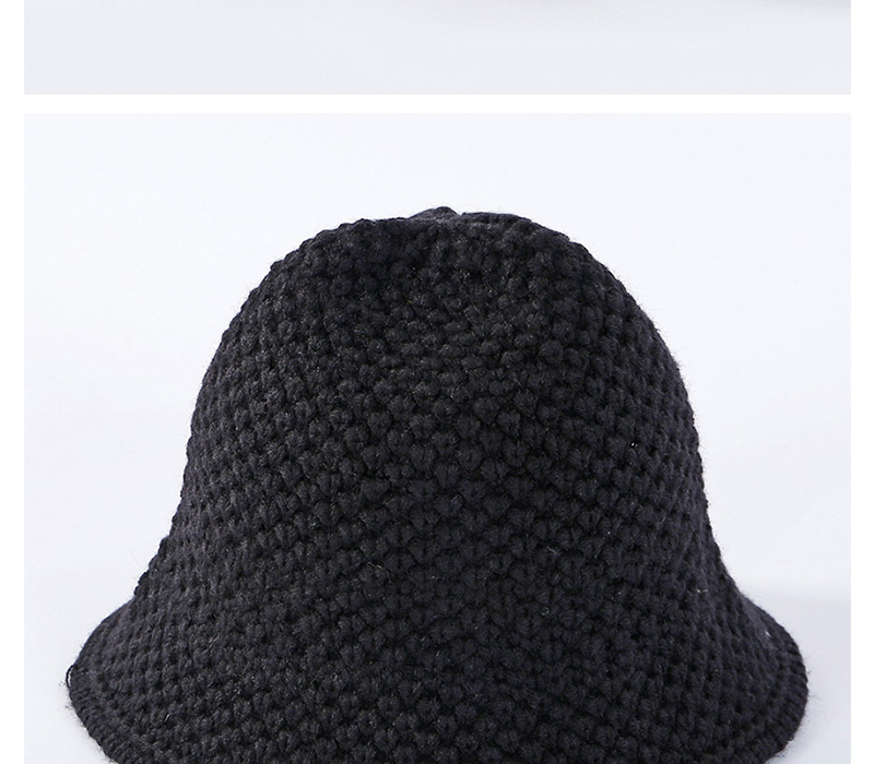 Fashion Black Hand Hook Wool Cap,Knitting Wool Hats