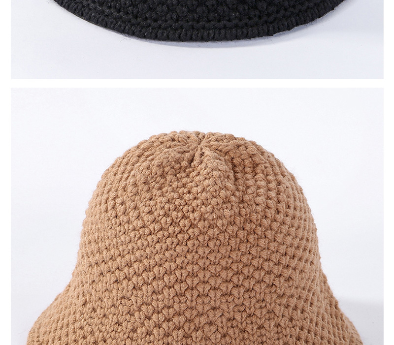 Fashion Khaki Hand Hook Wool Cap,Knitting Wool Hats
