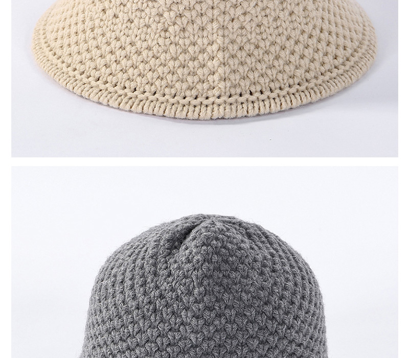 Fashion Yellow Hand Hook Wool Cap,Knitting Wool Hats