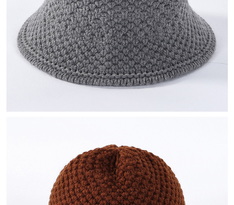 Fashion Khaki Hand Hook Wool Cap,Knitting Wool Hats