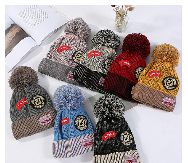 Fashion Beige Plush Wool Cap,Knitting Wool Hats