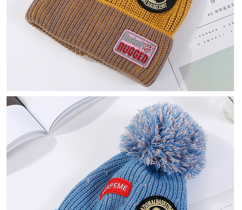 Fashion Sky Blue Plush Wool Cap,Knitting Wool Hats