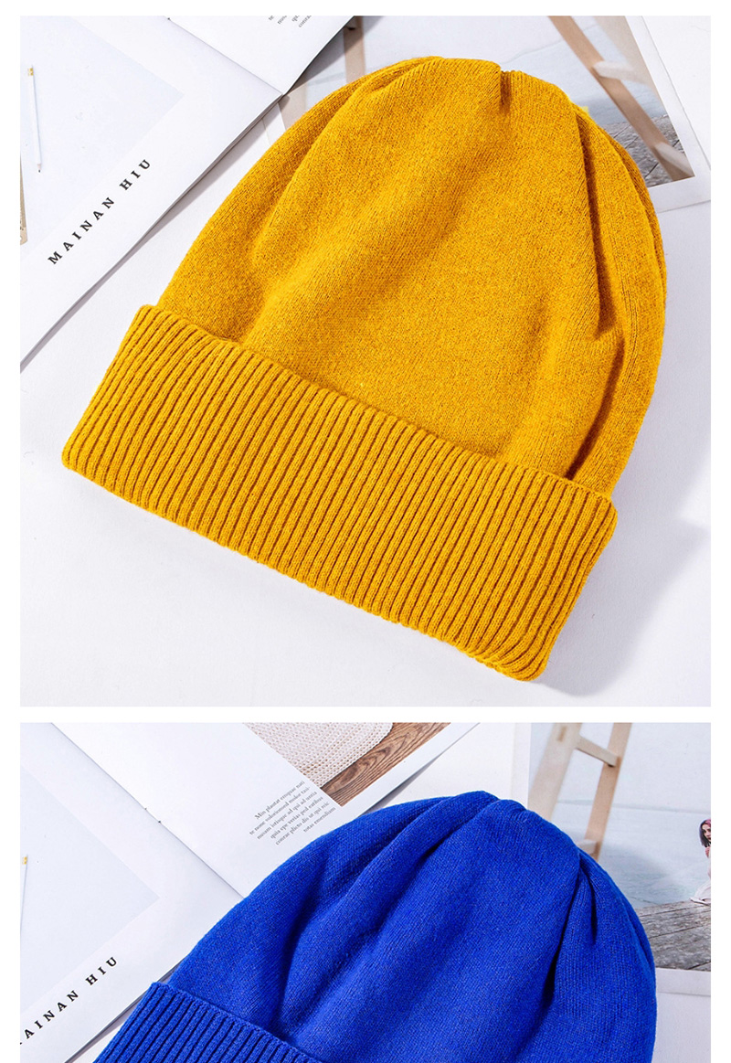 Fashion Khaki Double Wool Cap,Knitting Wool Hats