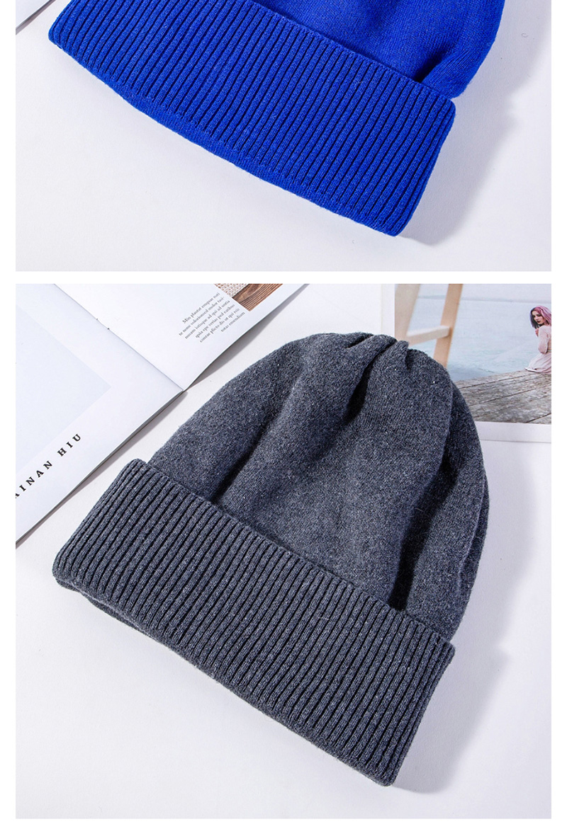 Fashion Black Double Wool Cap,Knitting Wool Hats