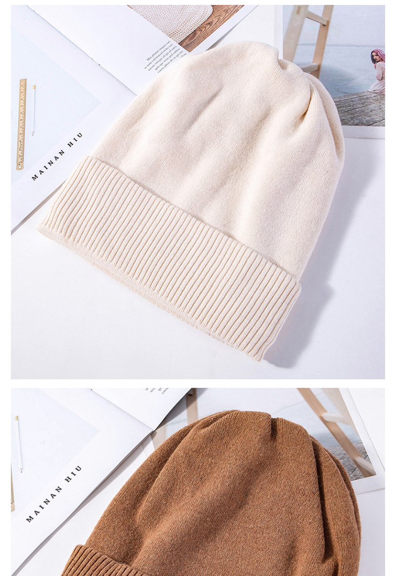 Fashion Caramel Double Wool Cap,Knitting Wool Hats