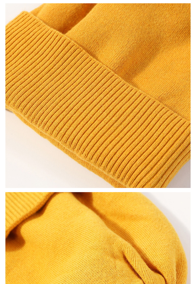 Fashion Yellow Double Wool Cap,Knitting Wool Hats