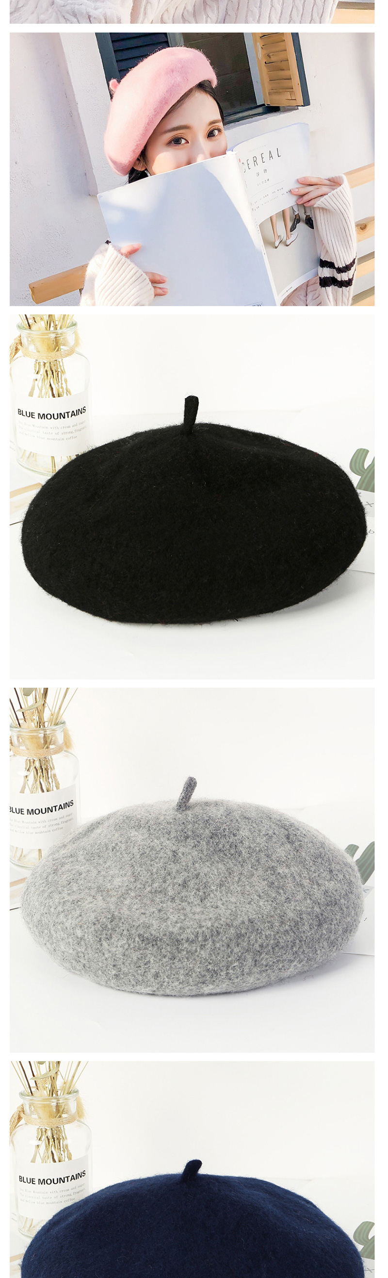 Fashion Camel Wool Wool Beret,Beanies&Others