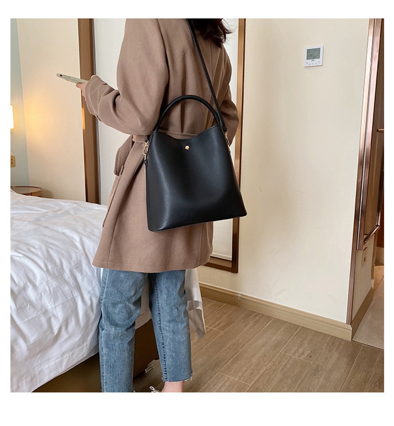 Fashion Brown Solid Color Shoulder Bag,Handbags