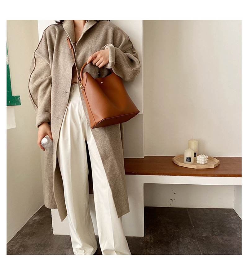 Fashion Brown Solid Color Shoulder Bag,Handbags