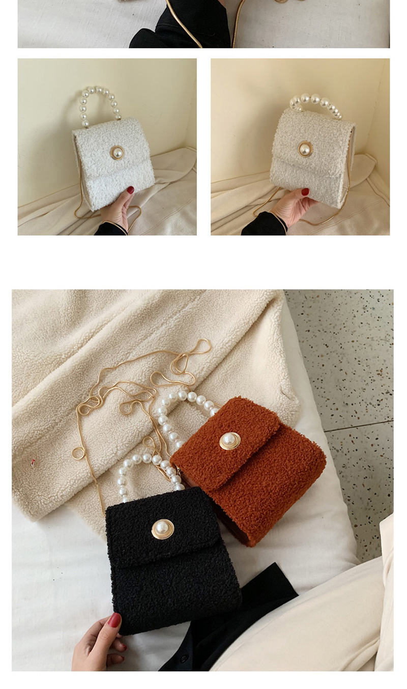 Fashion Brown Woolen Bag Chain Shoulder Bag Shoulder Bag,Handbags