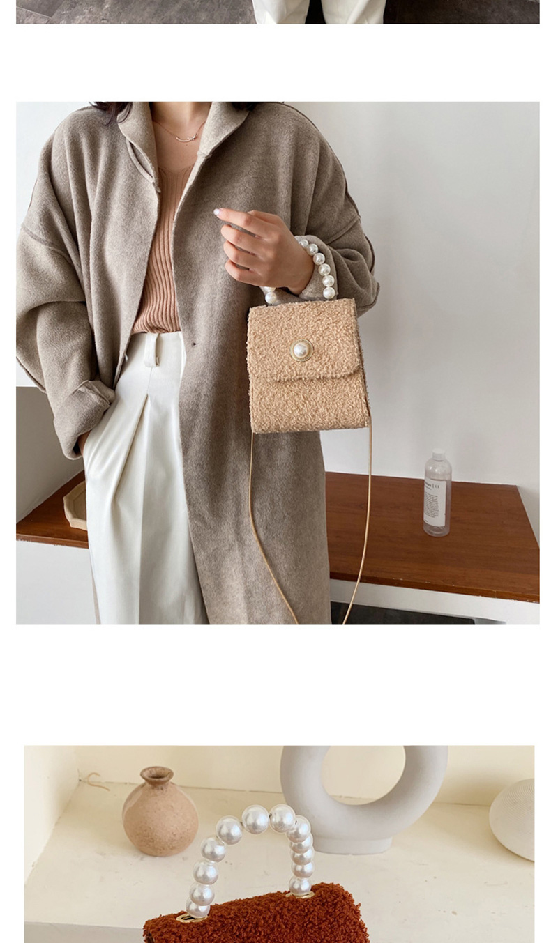 Fashion Khaki Woolen Bag Chain Shoulder Bag Shoulder Bag,Handbags