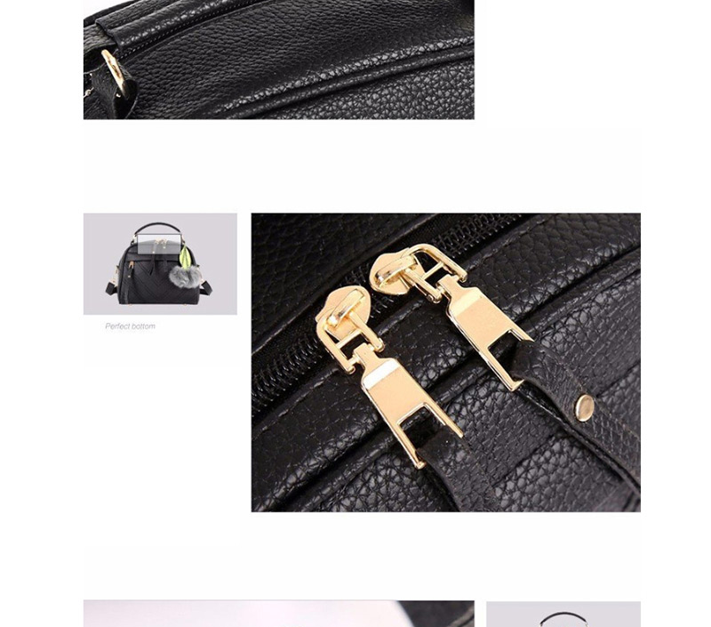 Fashion Gray Hairball Pendant: Shoulder Bag: Shoulder Bag,Handbags