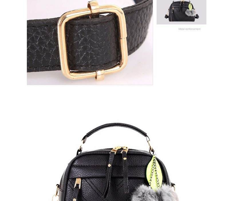 Fashion Black Hairball Pendant: Shoulder Bag: Shoulder Bag,Handbags