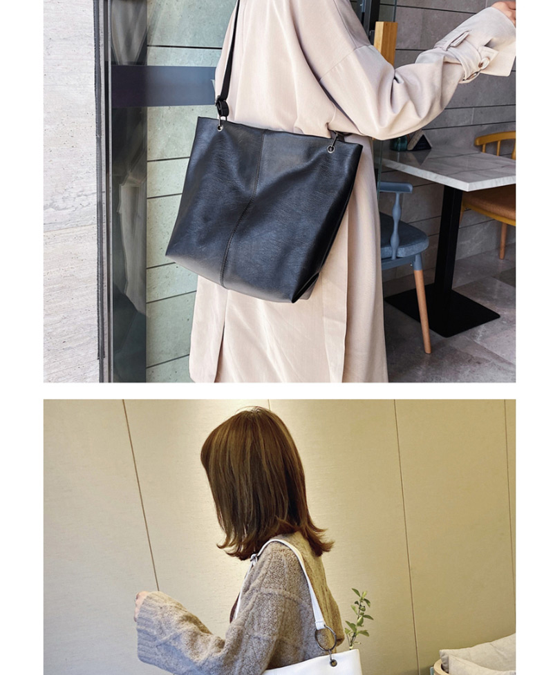 Fashion Black Buckle Soft Leather Shoulder Messenger Bag,Messenger bags